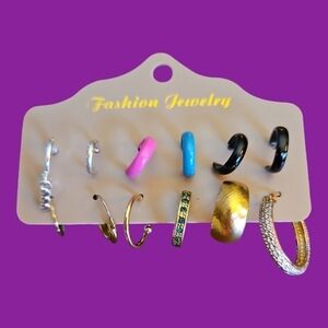 Vintage Assorted Single Huggie Hoop Earrings